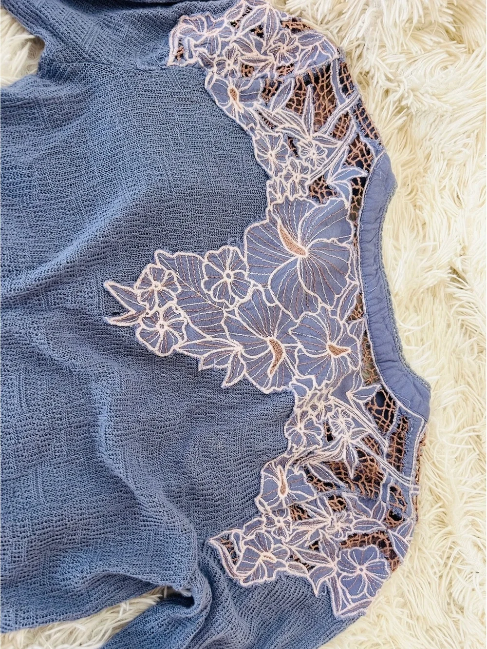 Free People Easy Breezy Henley Top MSRP $88